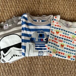 Set of 3 Hanna Andersson Star Wars pajamas, size 8
